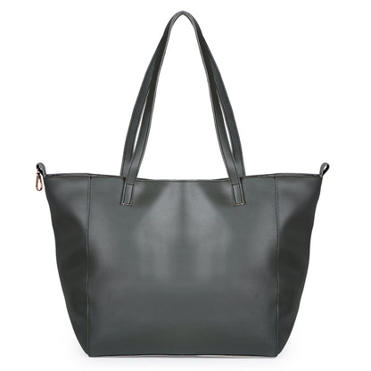 Aliza Luna Elegance Vegan Leather Tote Bag - Black