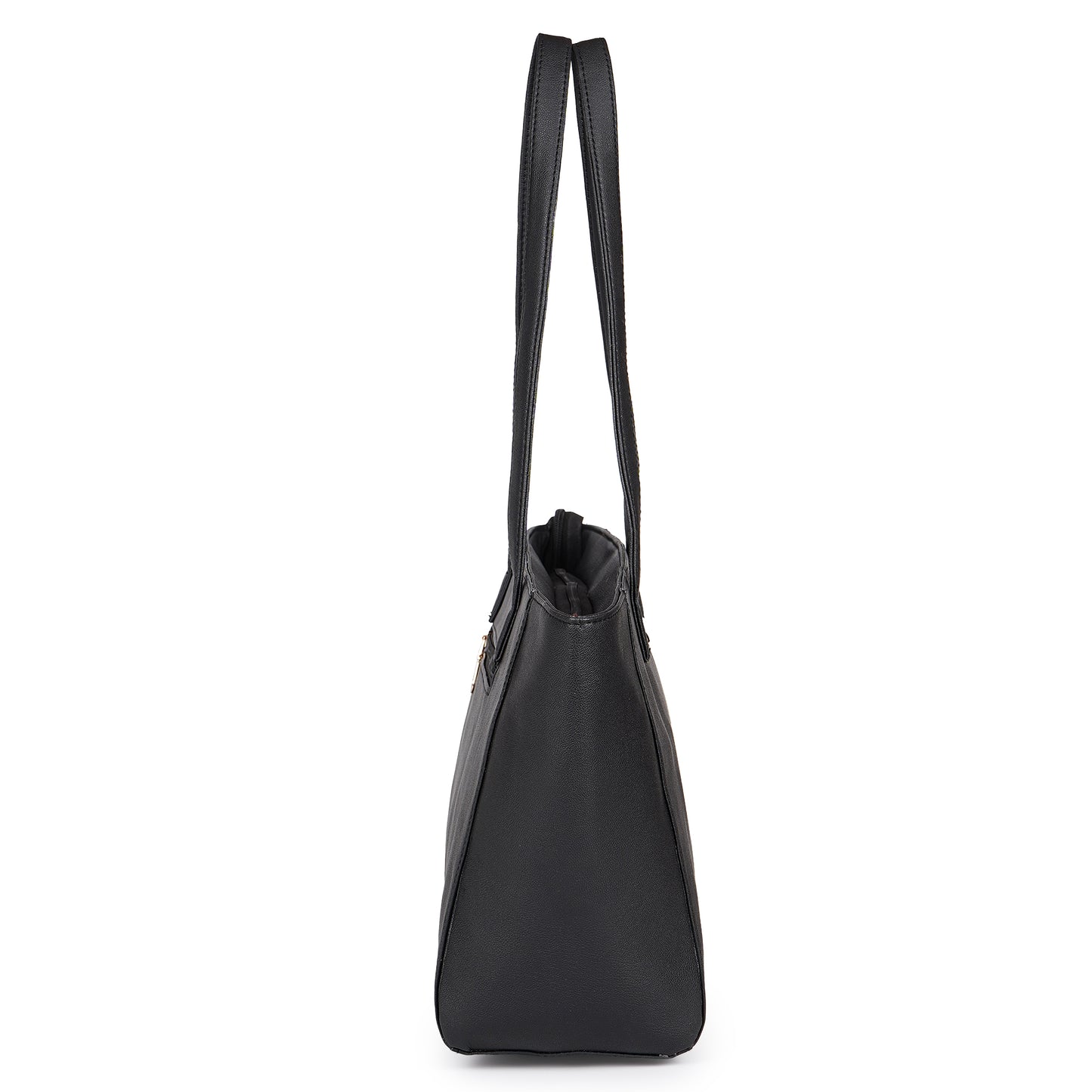 Aliza Elegance Office Tote Bag Black Vegan Leather Handbag