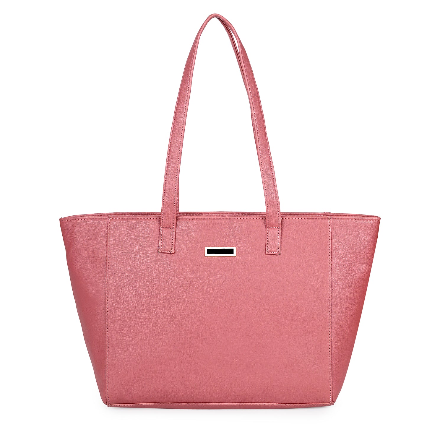 Aliza Elegance Office Tote Bag Pink Vegan Leather Handbag