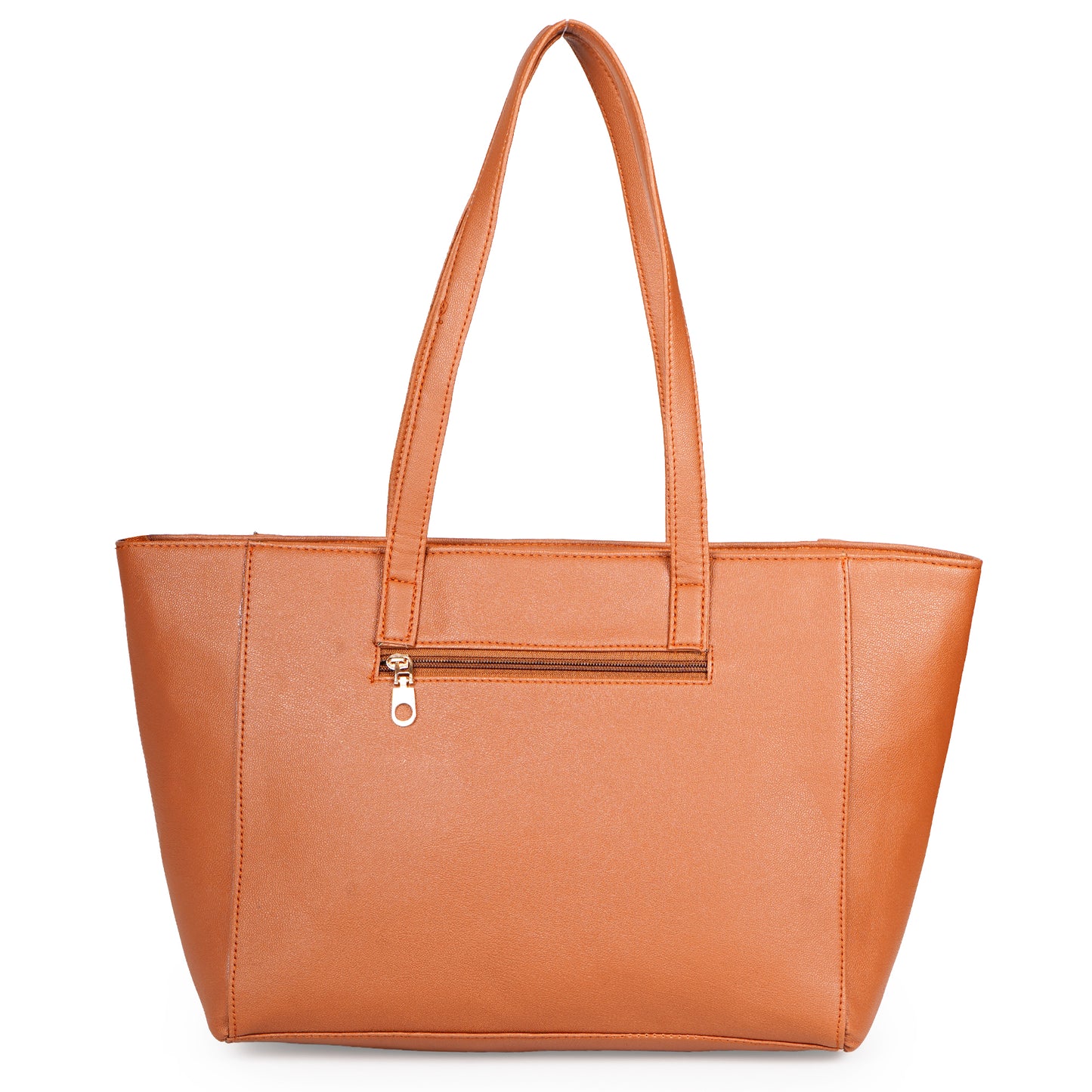 Aliza Elegance Office Tote Bag Tan Vegan Leather Handbag