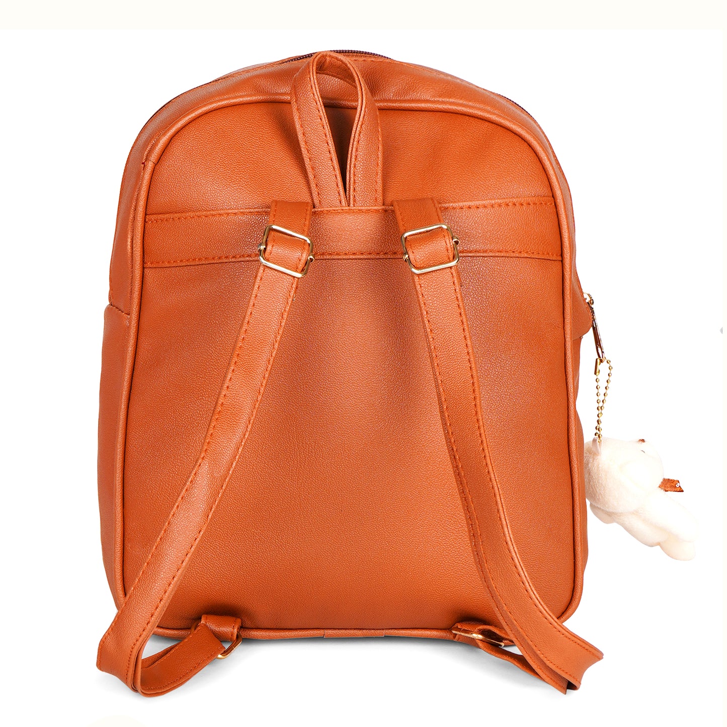 Paris Combo of 3 Pcs: Vegan Leather Backpack for Girls - Tan