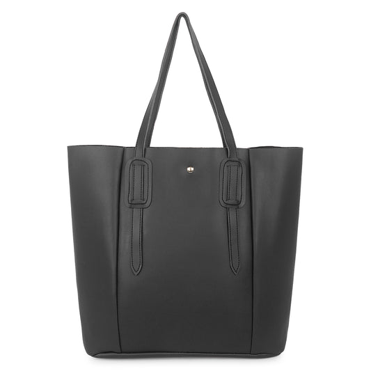 Aliza Vespera Tote Bag with Double Shoulder Handle - Black