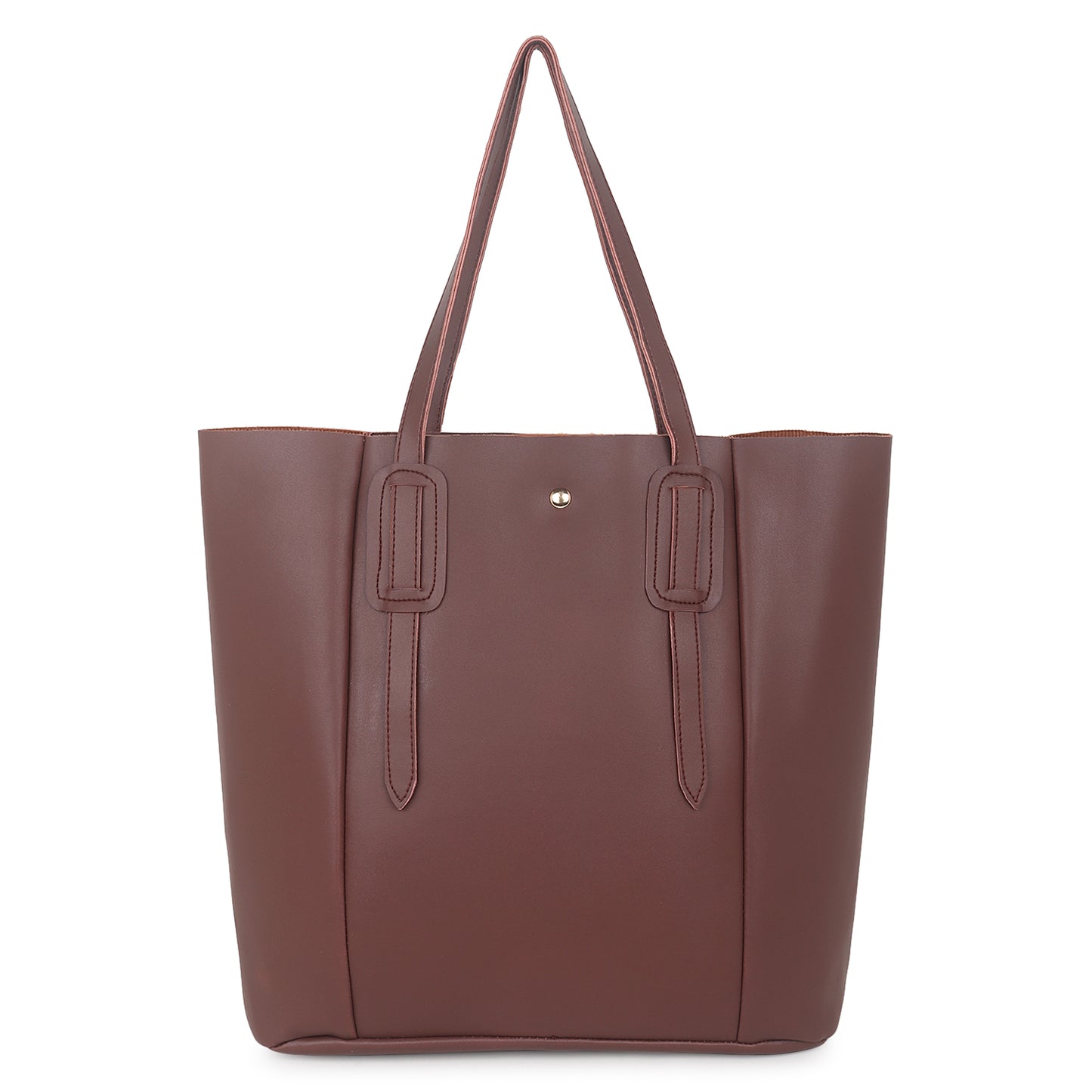 Aliza Vespera Tote Bag with Double Shoulder Handle - Coffee