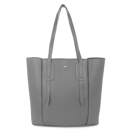 Aliza Vespera Tote Bag with Double Shoulder Handle - Grey