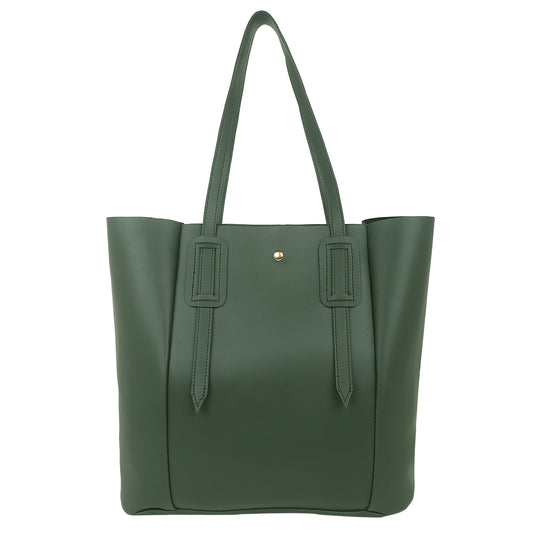 Aliza Vespera Tote Bag with Double Shoulder Handle - Olive Green