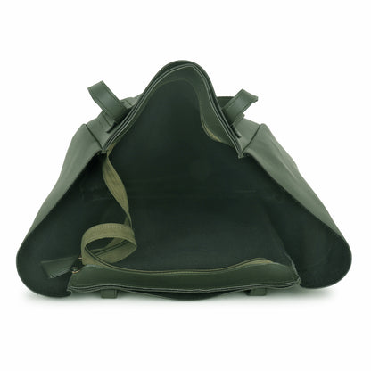 Aliza Vespera Tote Bag with Double Shoulder Handle - Olive Green