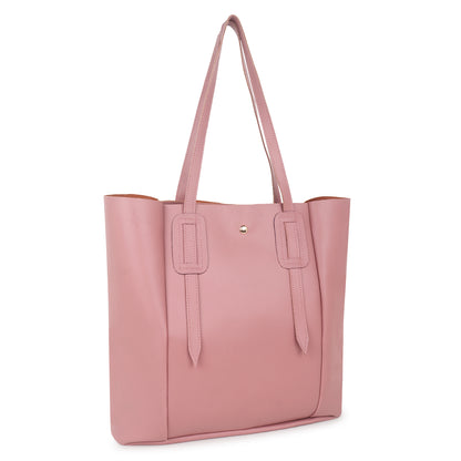 Aliza Vespera Tote Bag with Double Shoulder Handle - Pink