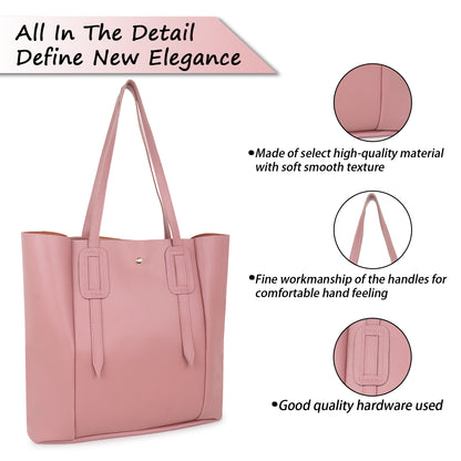 Aliza Vespera Tote Bag with Double Shoulder Handle - Pink