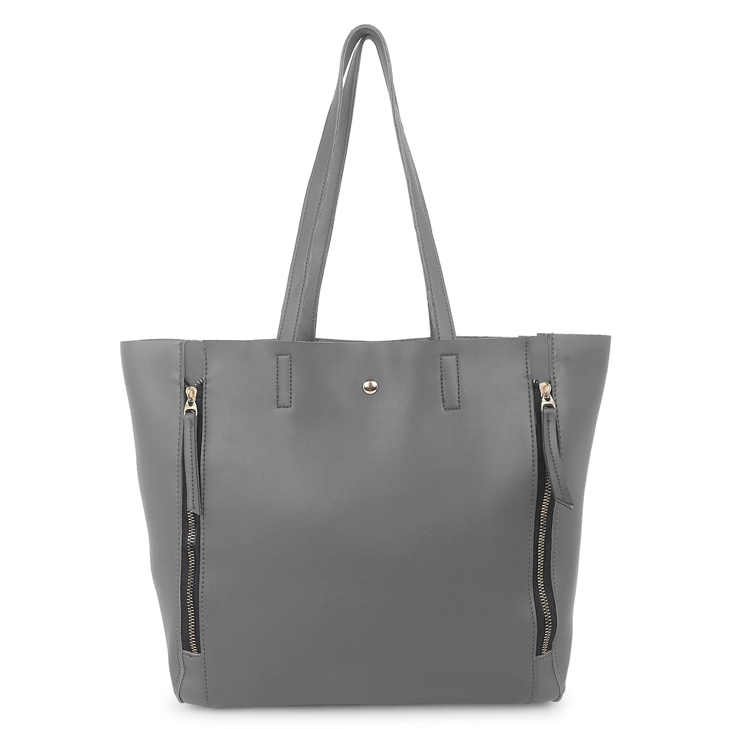 Astra Vegan Leather Large Tote Bag - Grey