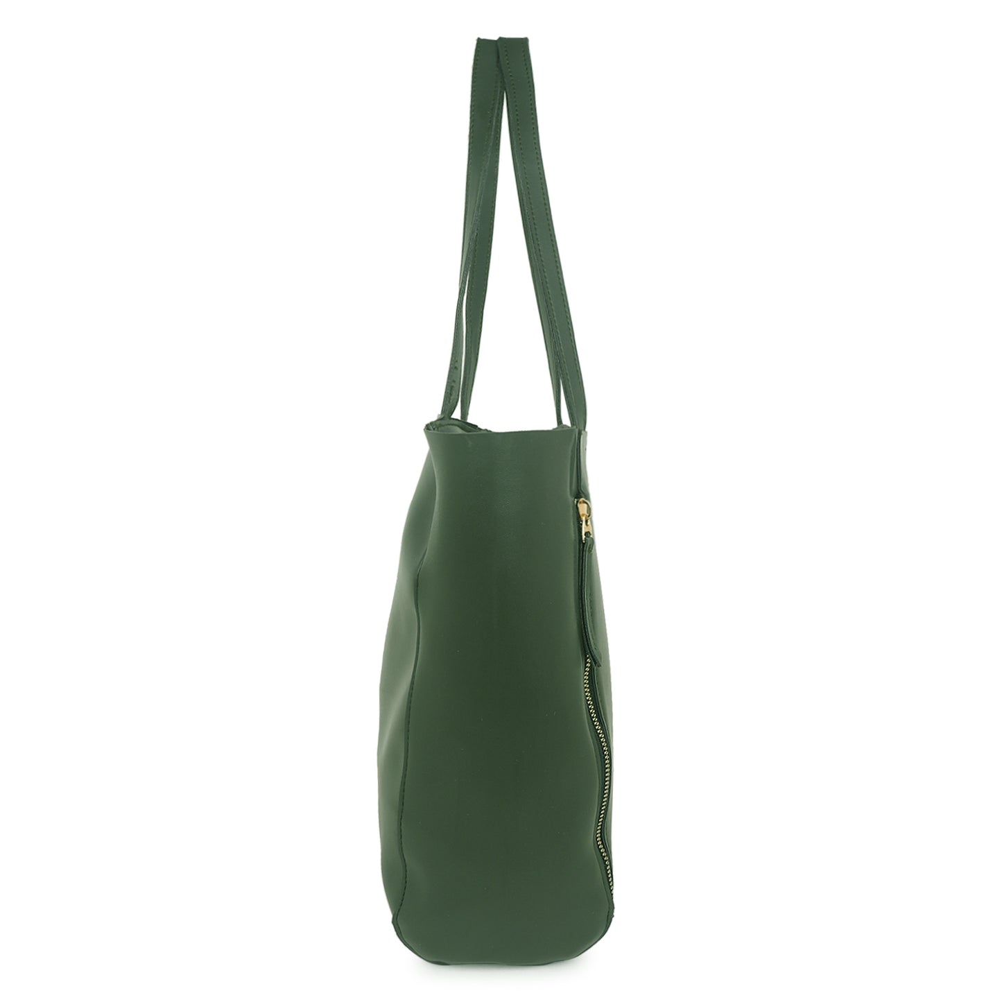 Astra Vegan Leather Large Tote Bag - Olive Green