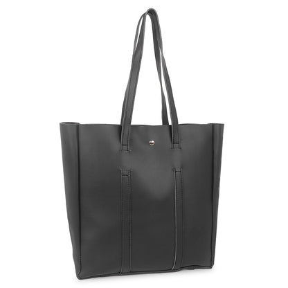 Aliza Stella Tote Bag with Double Shoulder Handle - Black