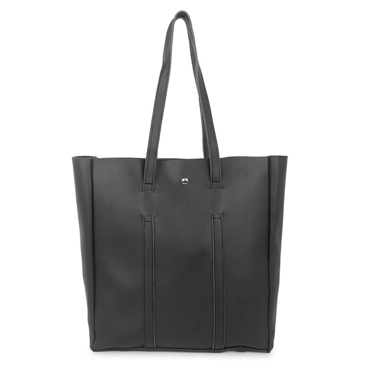 Aliza Stella Tote Bag with Double Shoulder Handle - Black