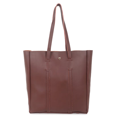 Aliza Stella Tote Bag with Double Shoulder Handle - Coffee