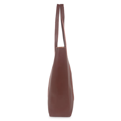 Aliza Stella Tote Bag with Double Shoulder Handle - Coffee