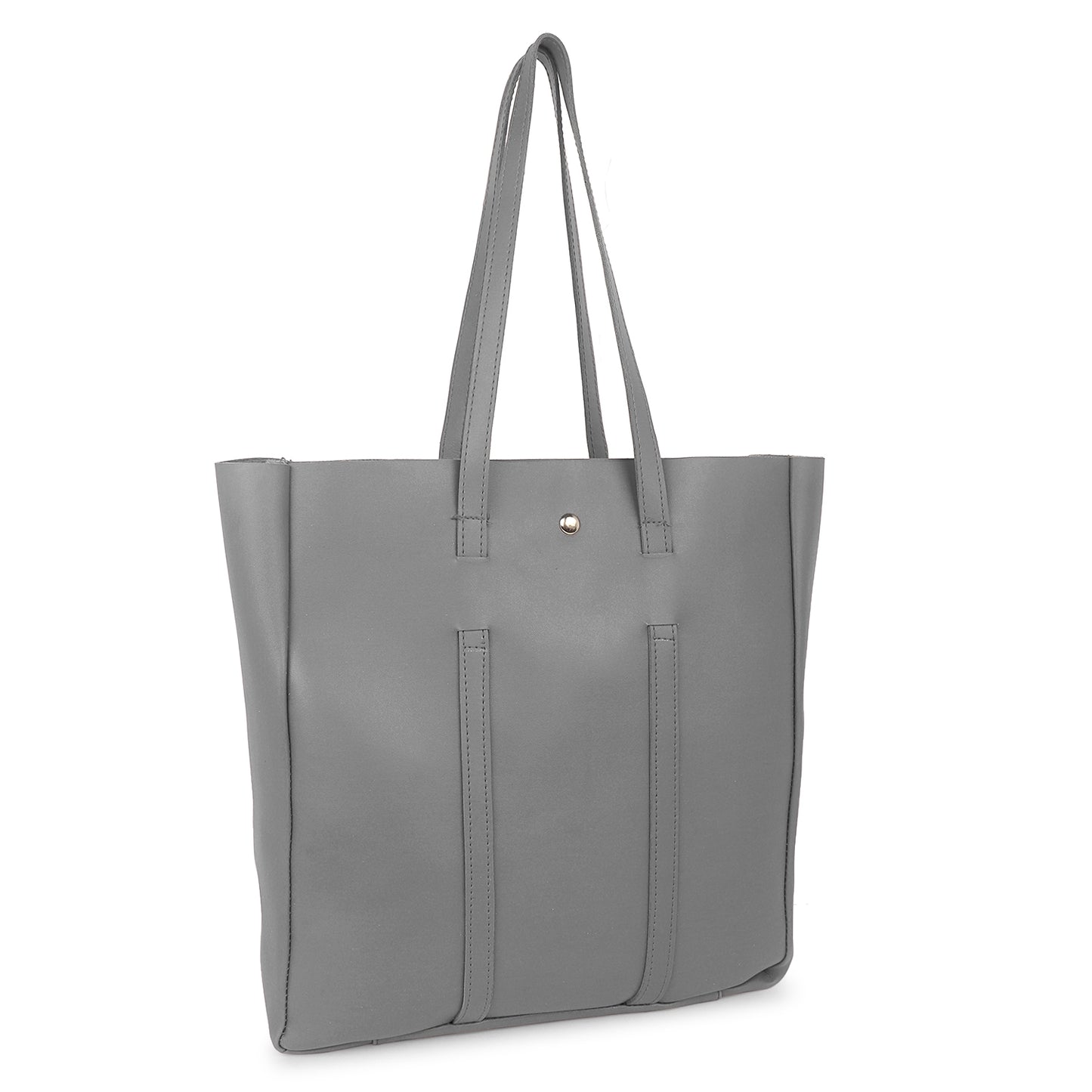 Aliza Stella Tote Bag with Double Shoulder Handle - Grey