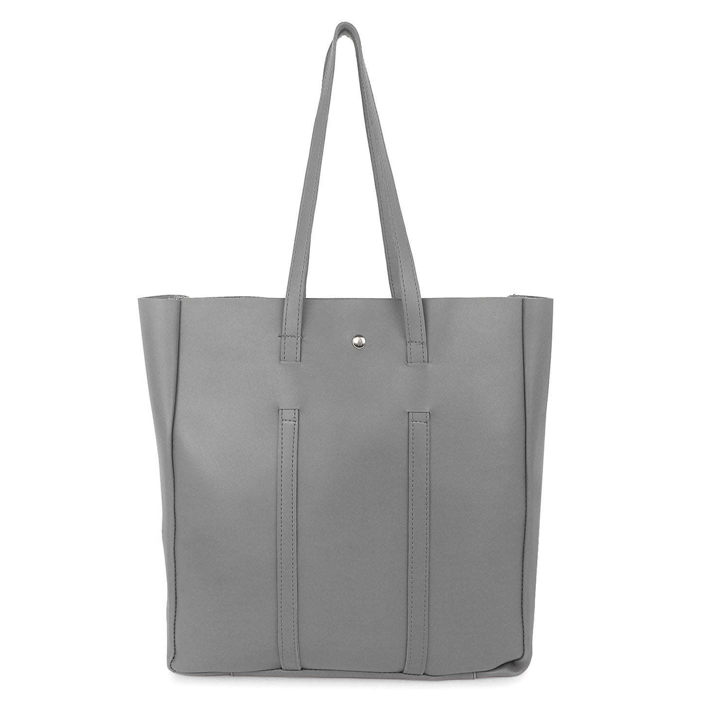 Aliza Stella Tote Bag with Double Shoulder Handle - Grey