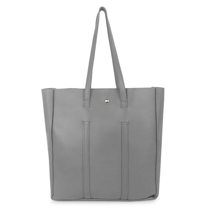 Aliza Stella Tote Bag with Double Shoulder Handle - Grey