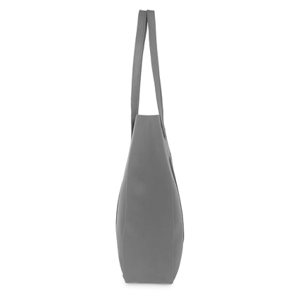 Aliza Stella Tote Bag with Double Shoulder Handle - Grey