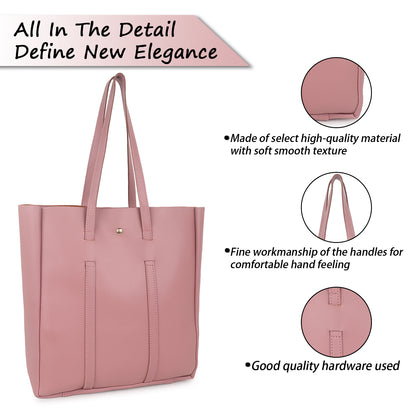 Aliza Stella Tote Bag with Double Shoulder Handle - Pink