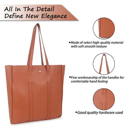 Copy of Aliza Stella Tote Bag with Double Shoulder Handle - Tan