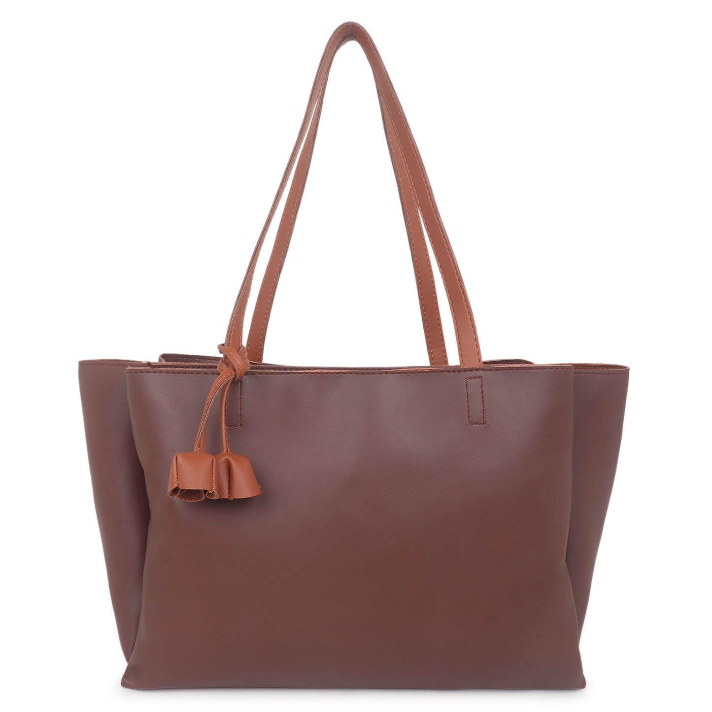 Adhara Vegan Leather Tote Bag - Coffee