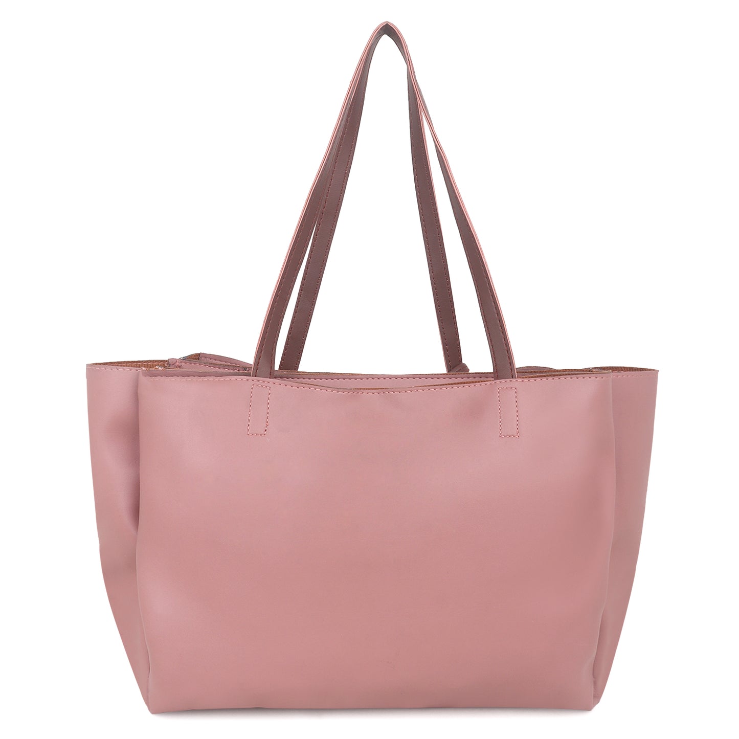 Adhara Vegan Leather Tote Bag - Peach