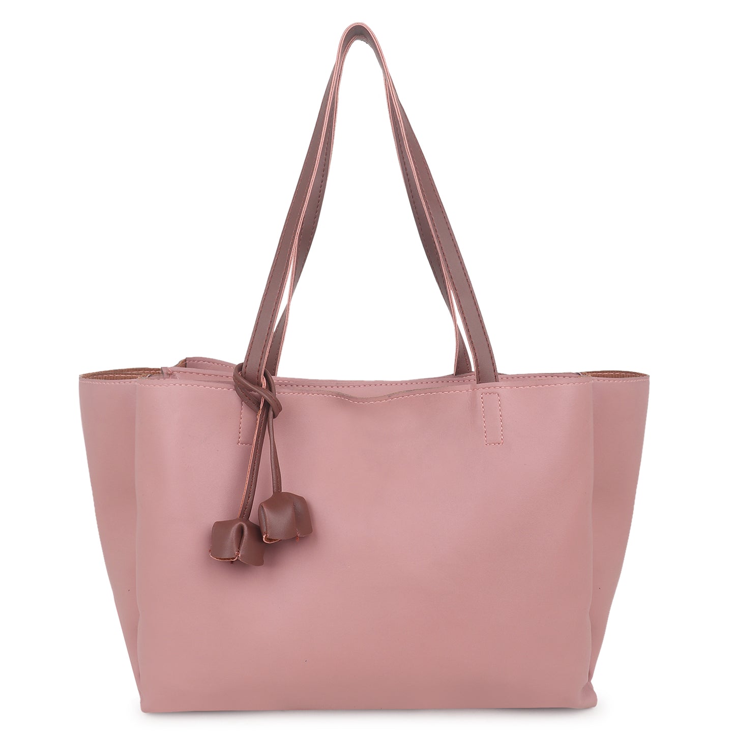 Adhara Vegan Leather Tote Bag - Peach