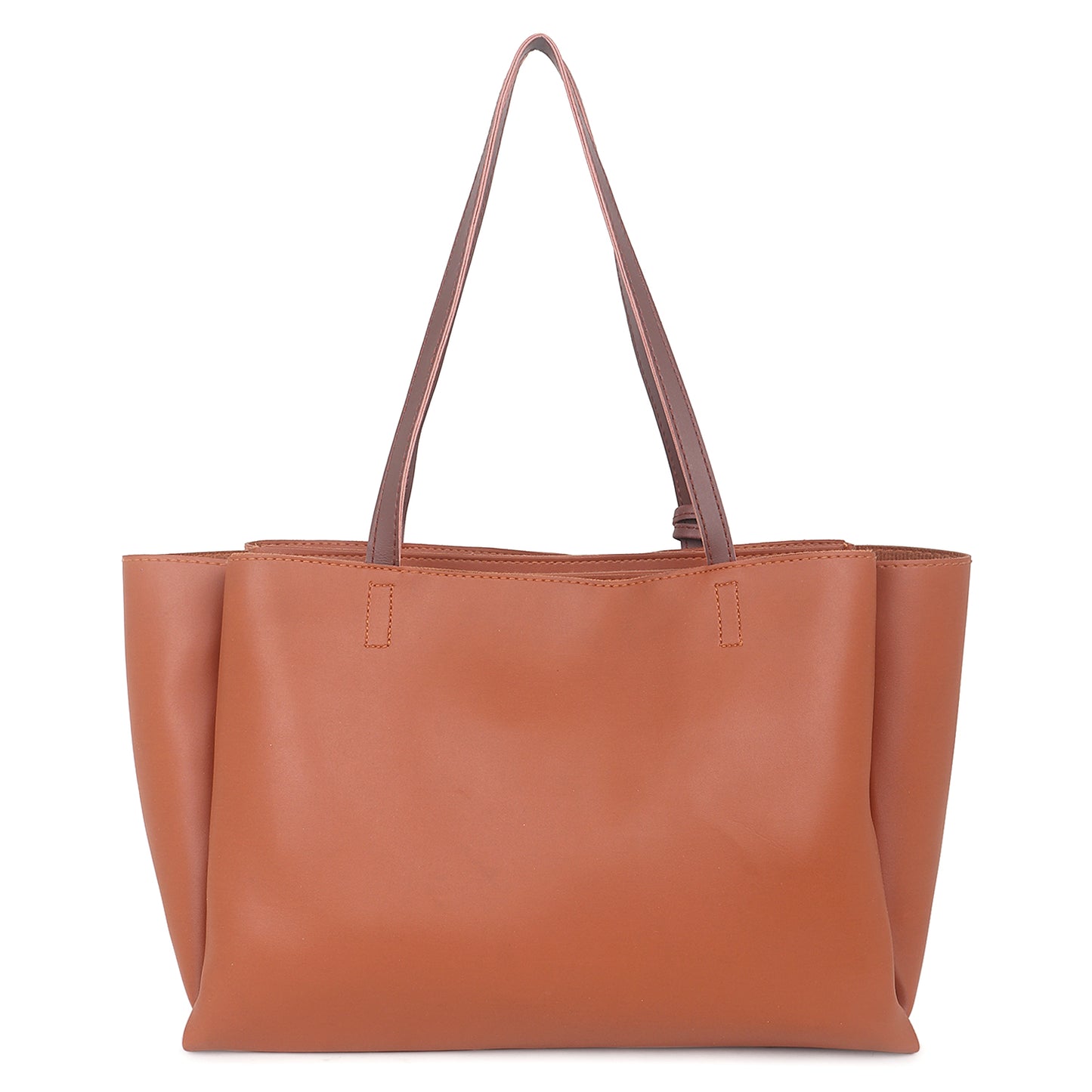 Adhara Vegan Leather Tote Bag - Tan