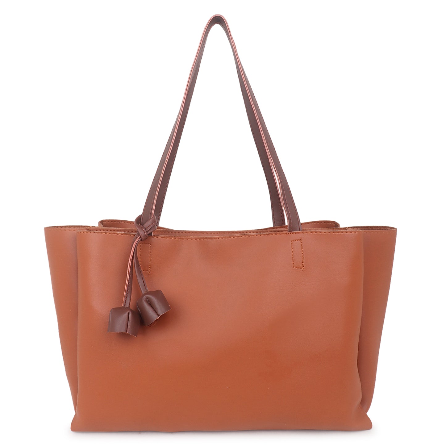 Adhara Vegan Leather Tote Bag - Tan