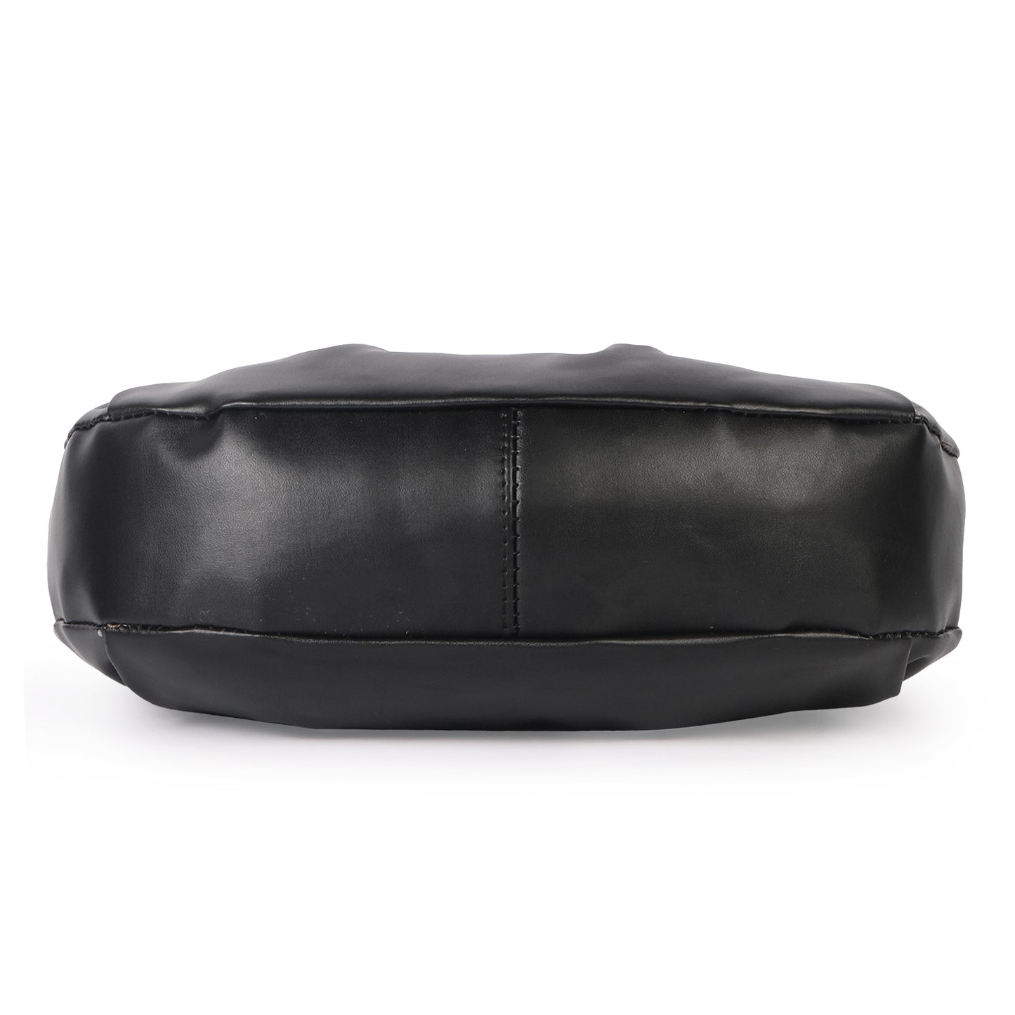 Monaco Wrinkle Vegan Leather Shoulder Bag - Black